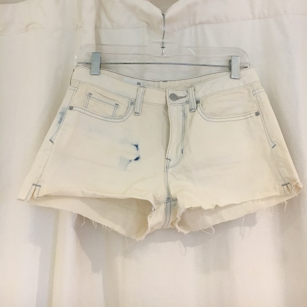 White cut off shorts