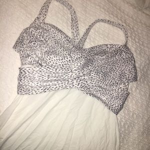 Lululemon White Spotted Tank Top