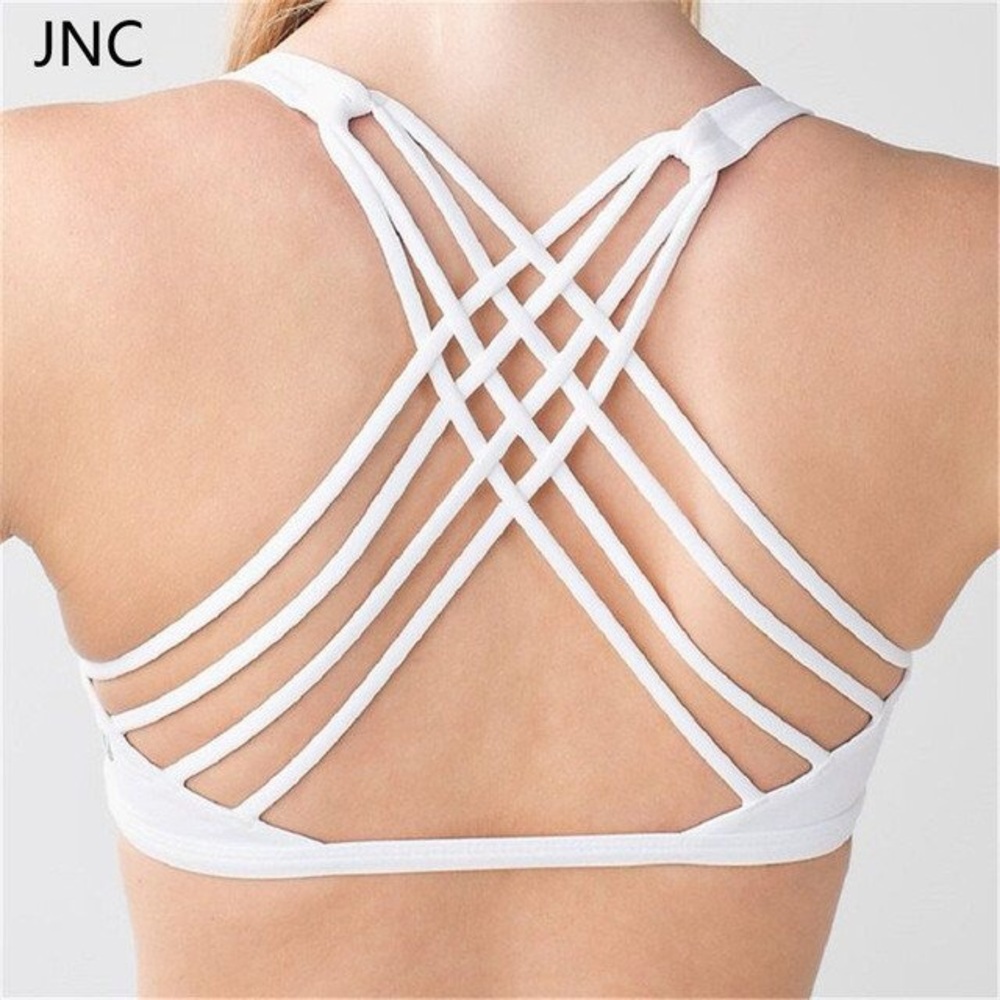 Criss Cross Back Strappy Sports Bra