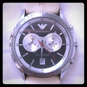 Armani Watch/ White Rubber Strap