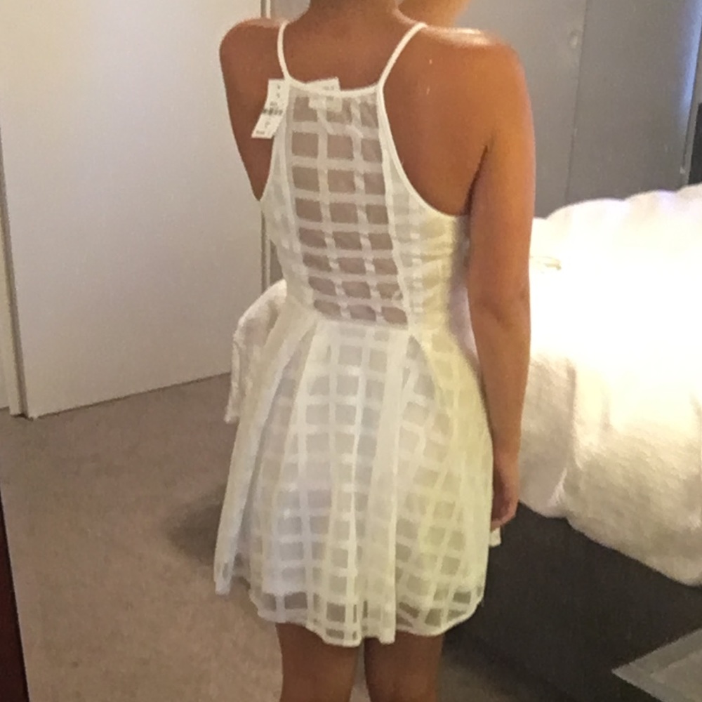 Illusion neck line dress