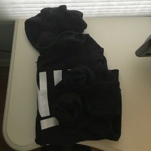 Pink (Black) Full Zip Hoodie