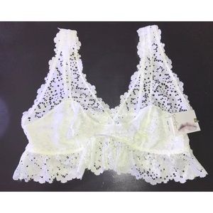 NEW Jessica Simpson Eyelet Ruffle Bralette