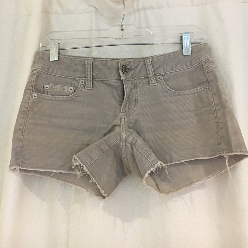Grey cut off shorts
