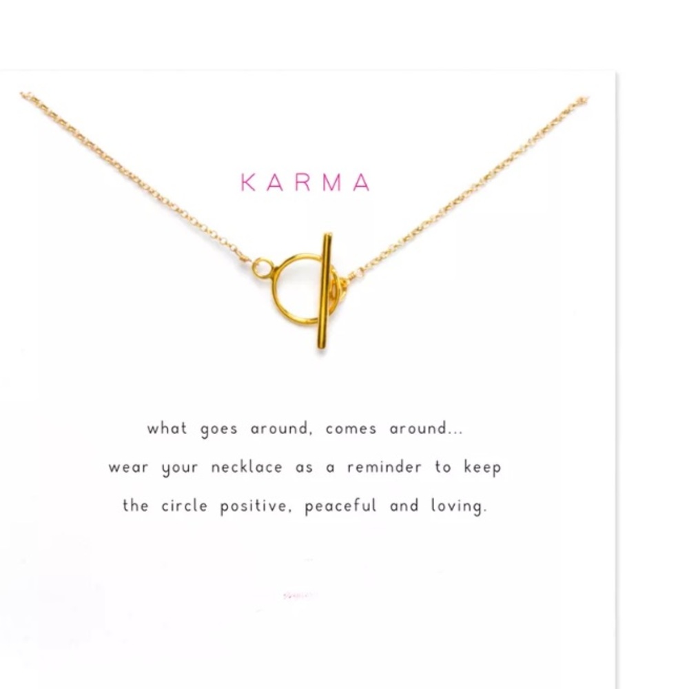 Sparkling Karma Toggle Necklace