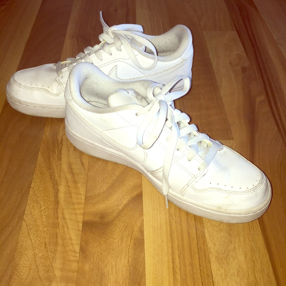 White Nike shoes