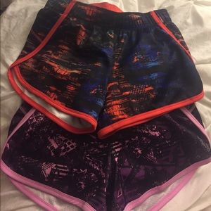 2 Reebok running shorts, worn once, like new.