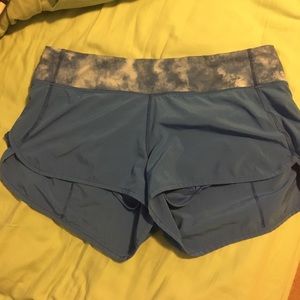Blue lulu lemon shorts