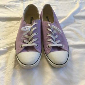 Lavender Converse All Star Shoes- Size 9
