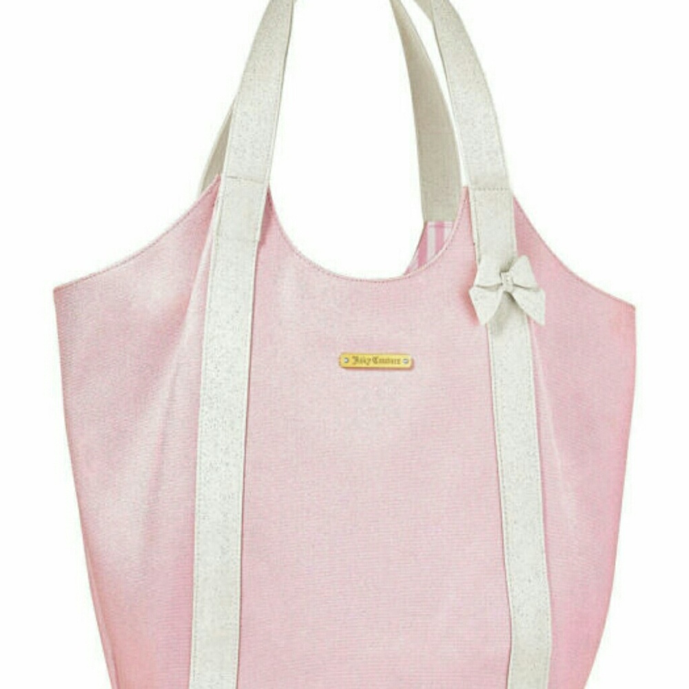 SALE NWT Pink And White Sparkle Juicy Couture Tote