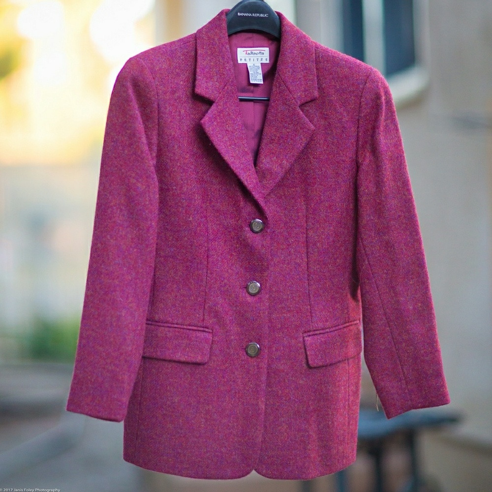 Talbot's Petites Purple Wool Blazer