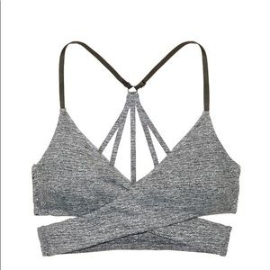 VICTORIAS SECRET PINK MARLED GREY SPORTS BRA