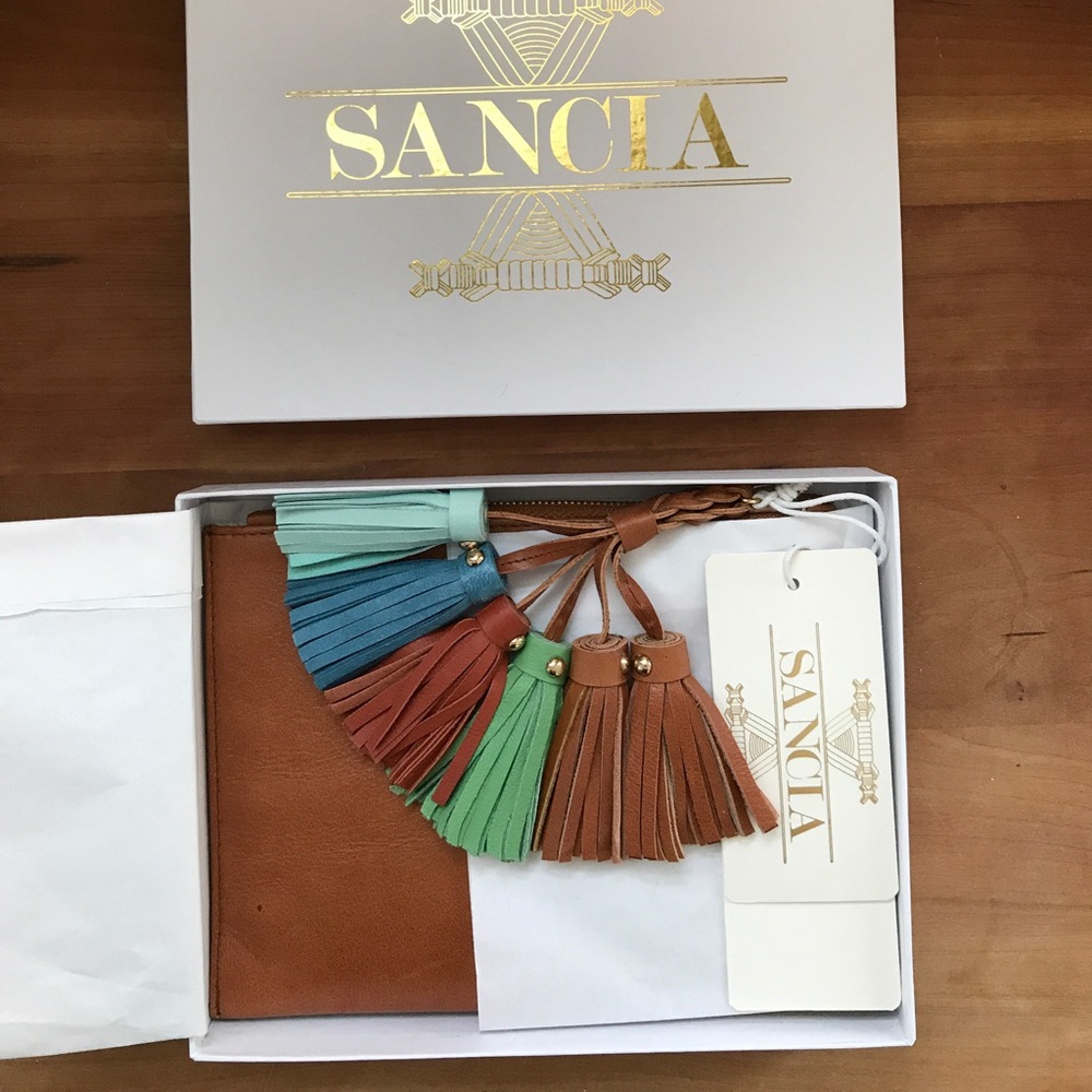 4xHP! New in Box! GORGEOUS leather SANCIA clutch! - Picture 4 of 8