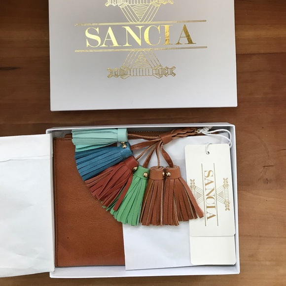 4xHP! New in Box! GORGEOUS leather SANCIA clutch! - Picture 4 of 8