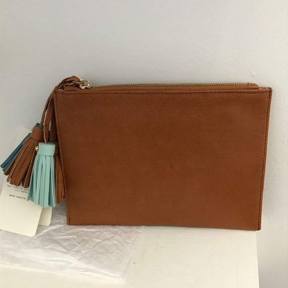 4xHP! New in Box! GORGEOUS leather SANCIA clutch! - Picture 6 of 8