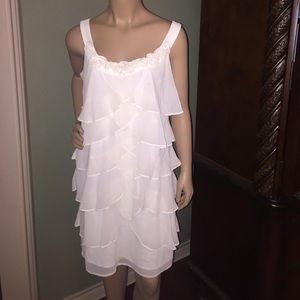 White ruffled dress