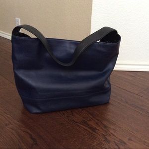 Boden - Fearne Navy/Black Slouchy Leather Work Bag