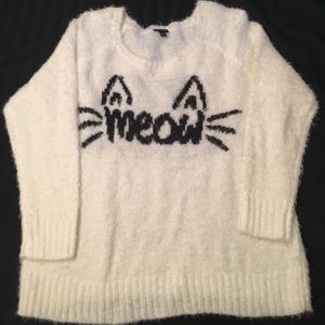 NWOT Torrid "Meow" eyelash sweater