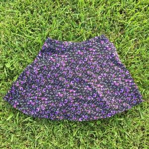 FINAL SALE! Black Floral Miniskirt