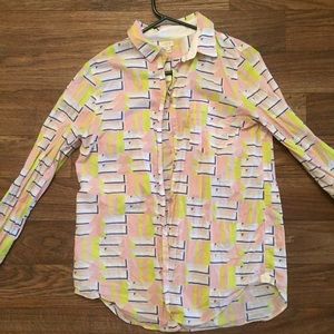 Jcrew Multicolor Button Down Blouse