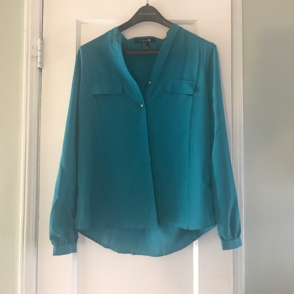 Teal size M blouse