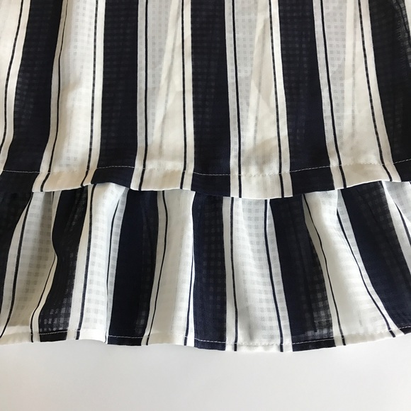 Merona Sheer Navy Striped Blouse - Picture 4 of 6