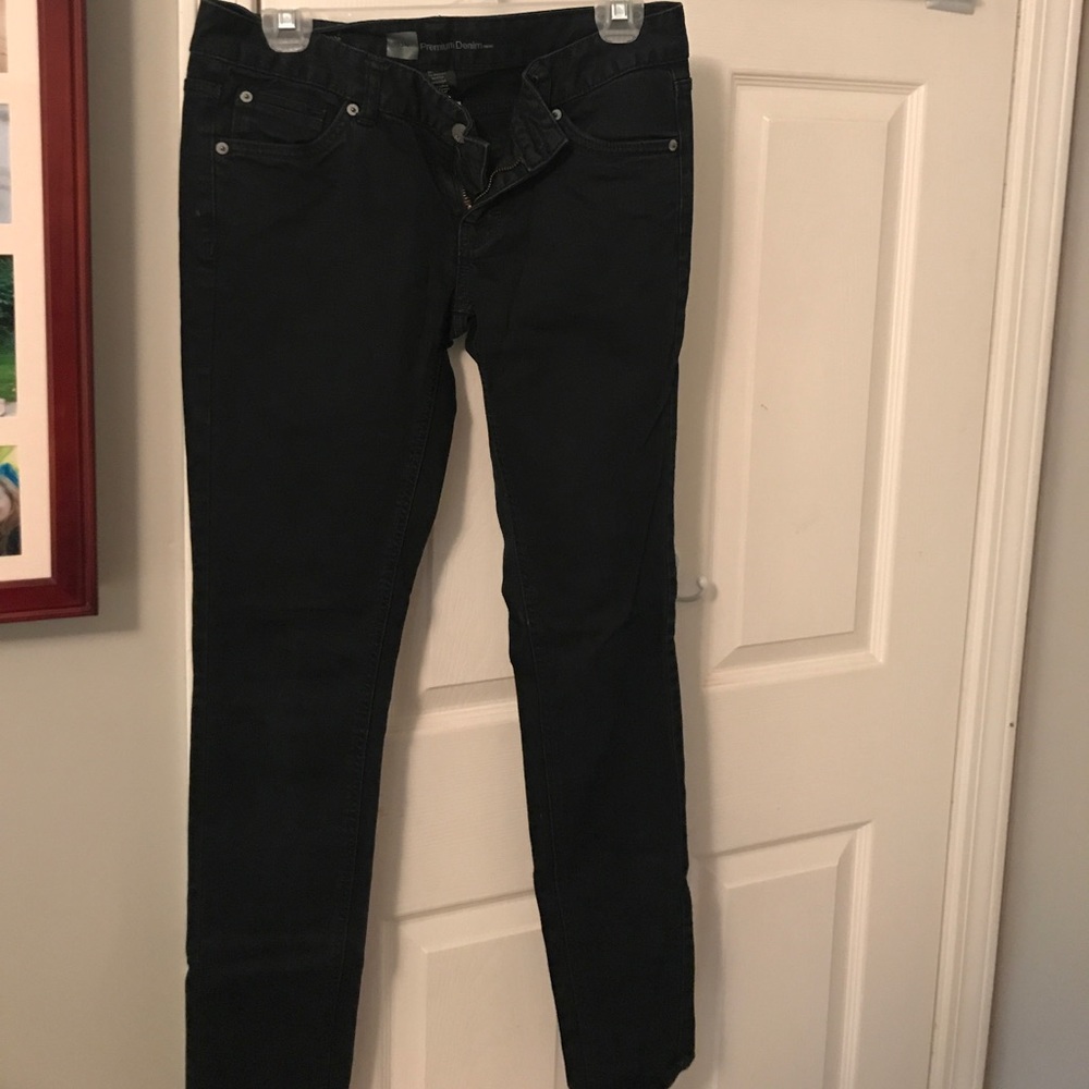 Black denim jeans