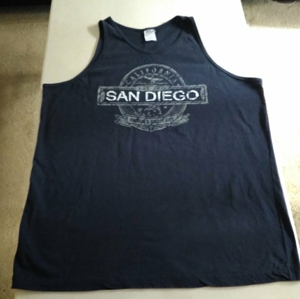 Men's Dark Blue Tank Top