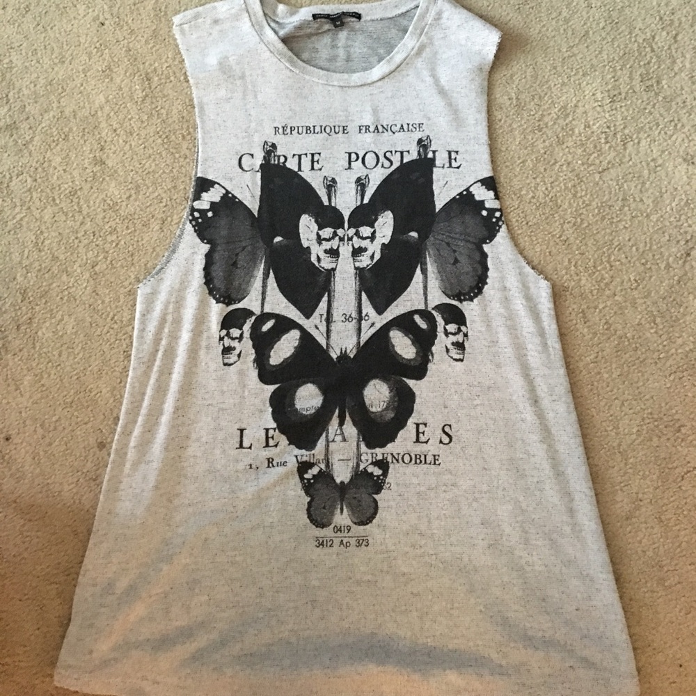 Truly Madly Deeply gray cut off tank