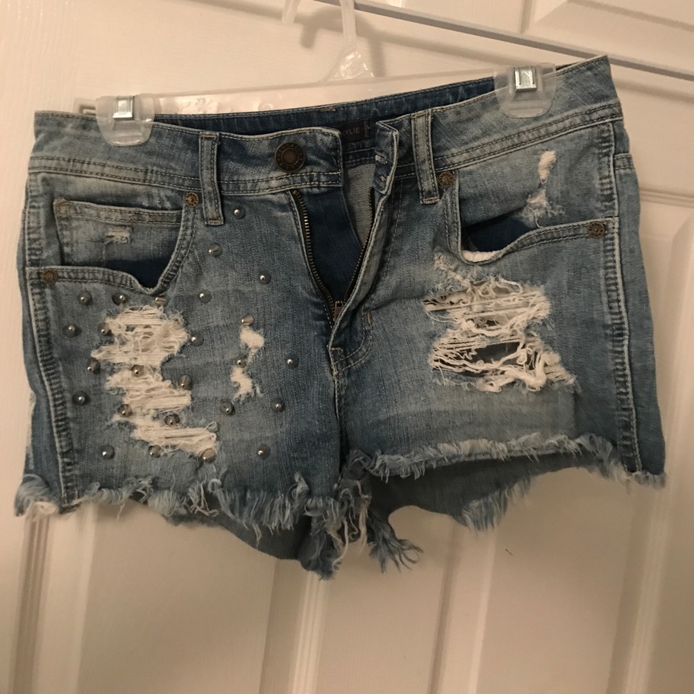 Kendall and Kylie distressed shorts