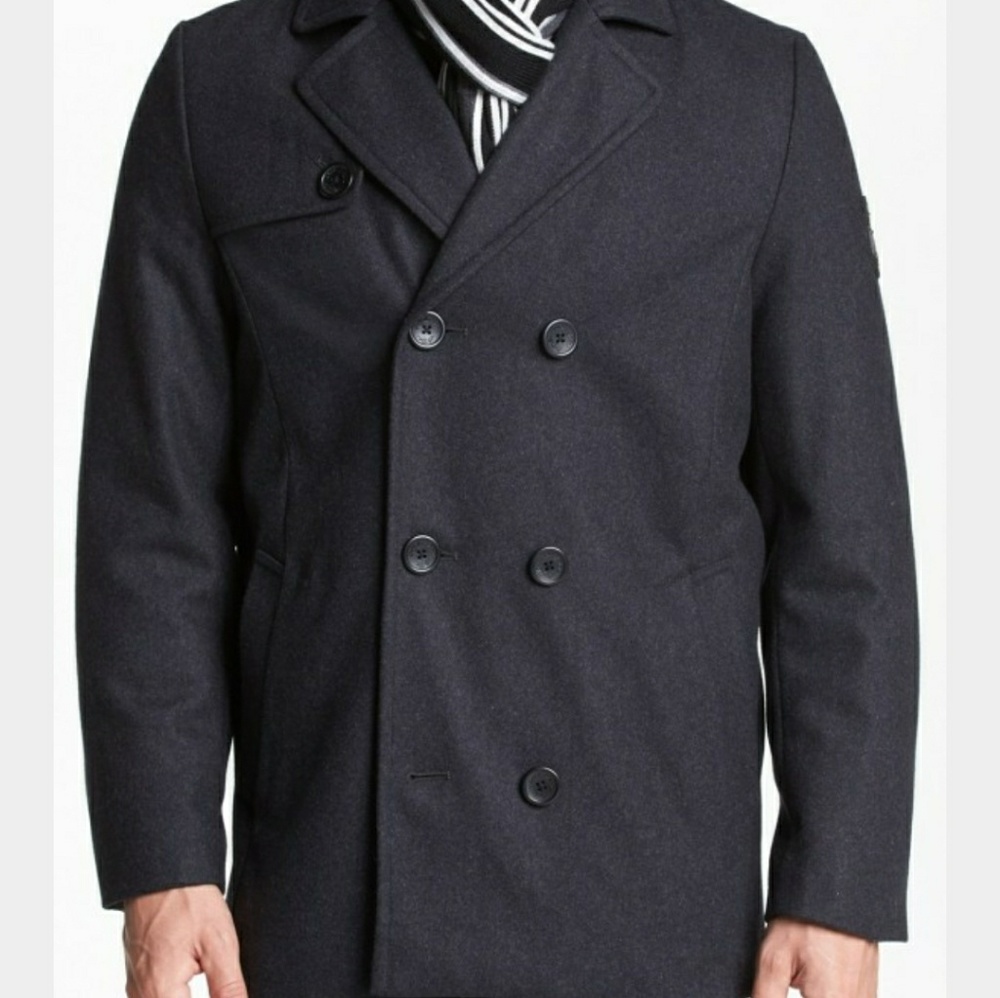 Buffalo David Bitton Charcoal Pea Coat