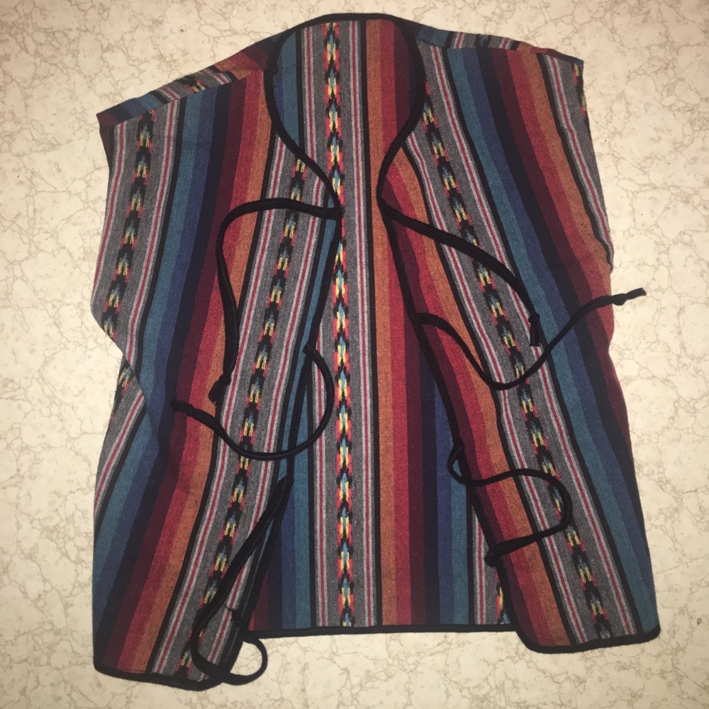 SOLD Men's / Unisex Mexican Blanket Vest