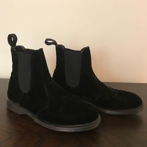 Black velvet Doc Martens