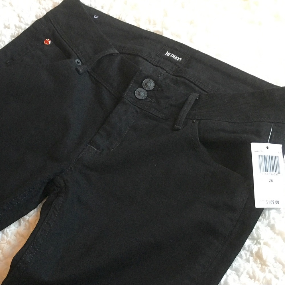 NWT- Hudson- Collin Mid-Rise Skinny-Washed Black