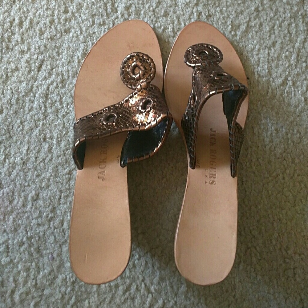 Jack Rogers wedge sandals Bronze/Copper metallic