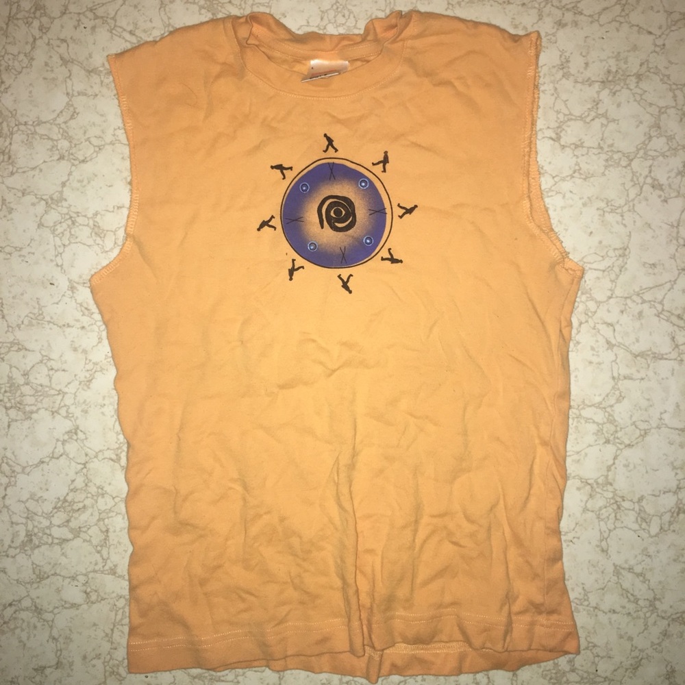 Soft orange women's muscle tee