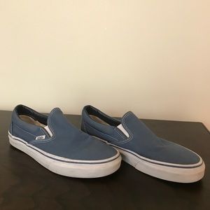 Blue slip on Vans