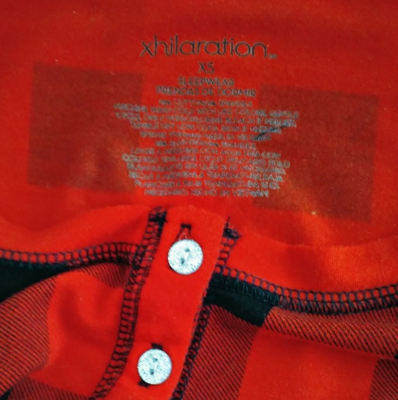 Women's Red/Black Sleep Set Size XS Pajamas - Picture 3 of 4