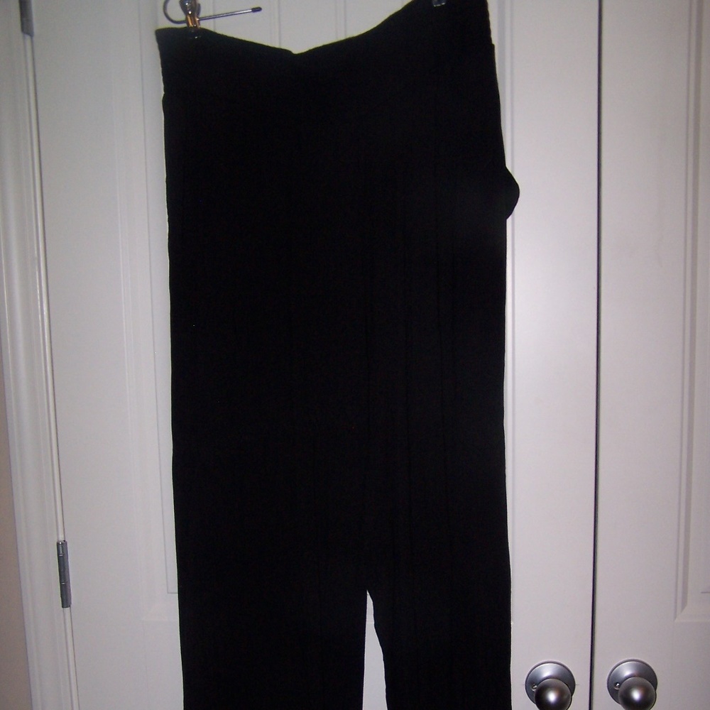PLUS-LANE BRYANT BLACK WIDE LEG DRESS PANTS
