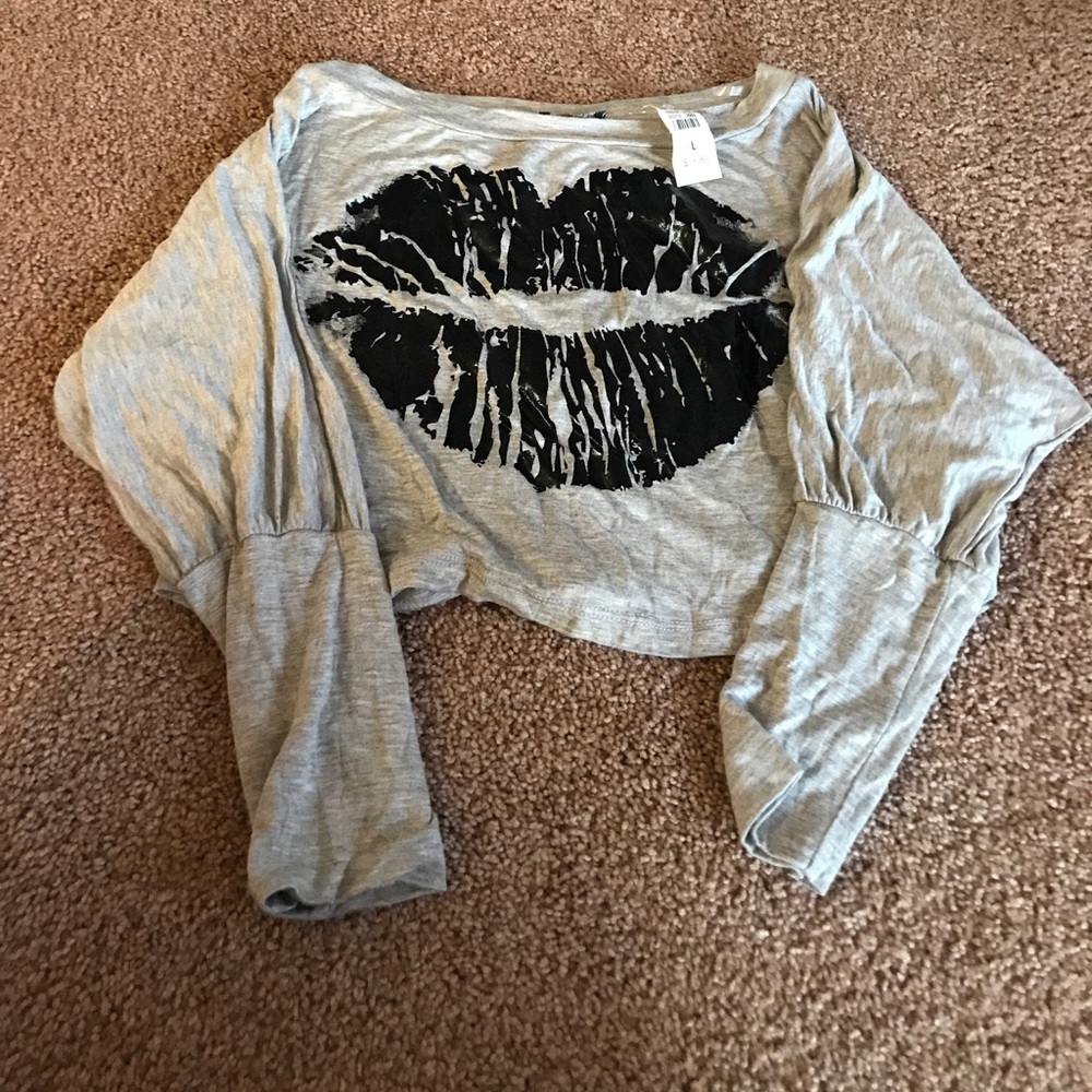 Grey Crop Top