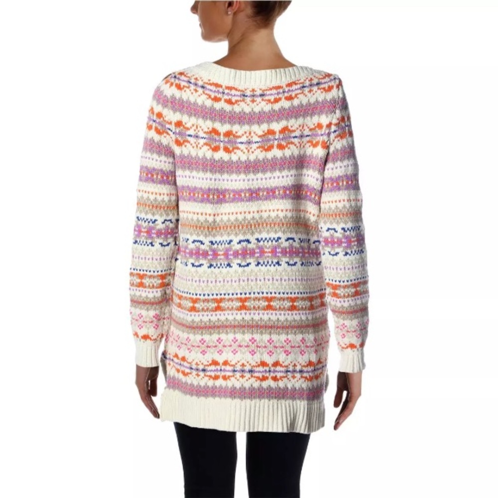 NWT RALPH LAUREN MULTI COLORED TUNIC SWEATER SZ L - Picture 4 of 4