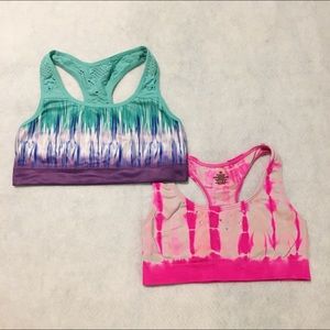 Justice girl's patterned sports bras
