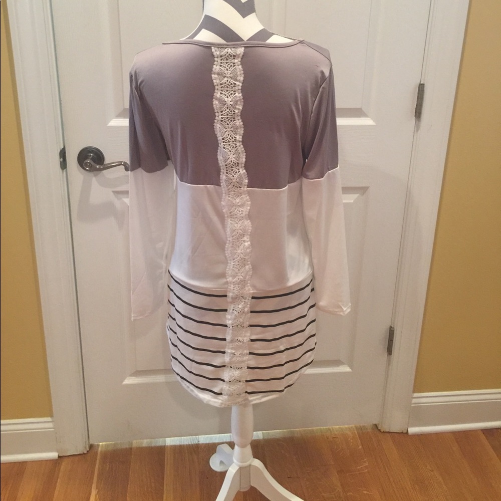 Back lace color top long sleeve from the US New! - Picture 6 of 8