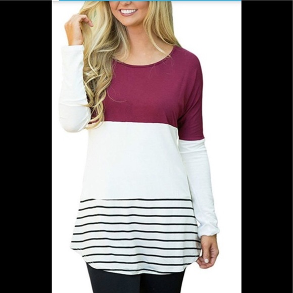 Back lace color top long sleeve from the US New! - Picture 5 of 8