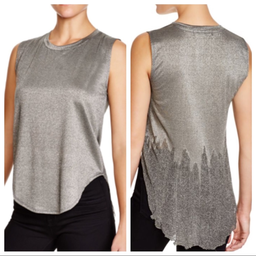 NWOT Benjamin Jay metallic top