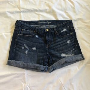 American Eagle Distressed Denim Shorts- Size 10