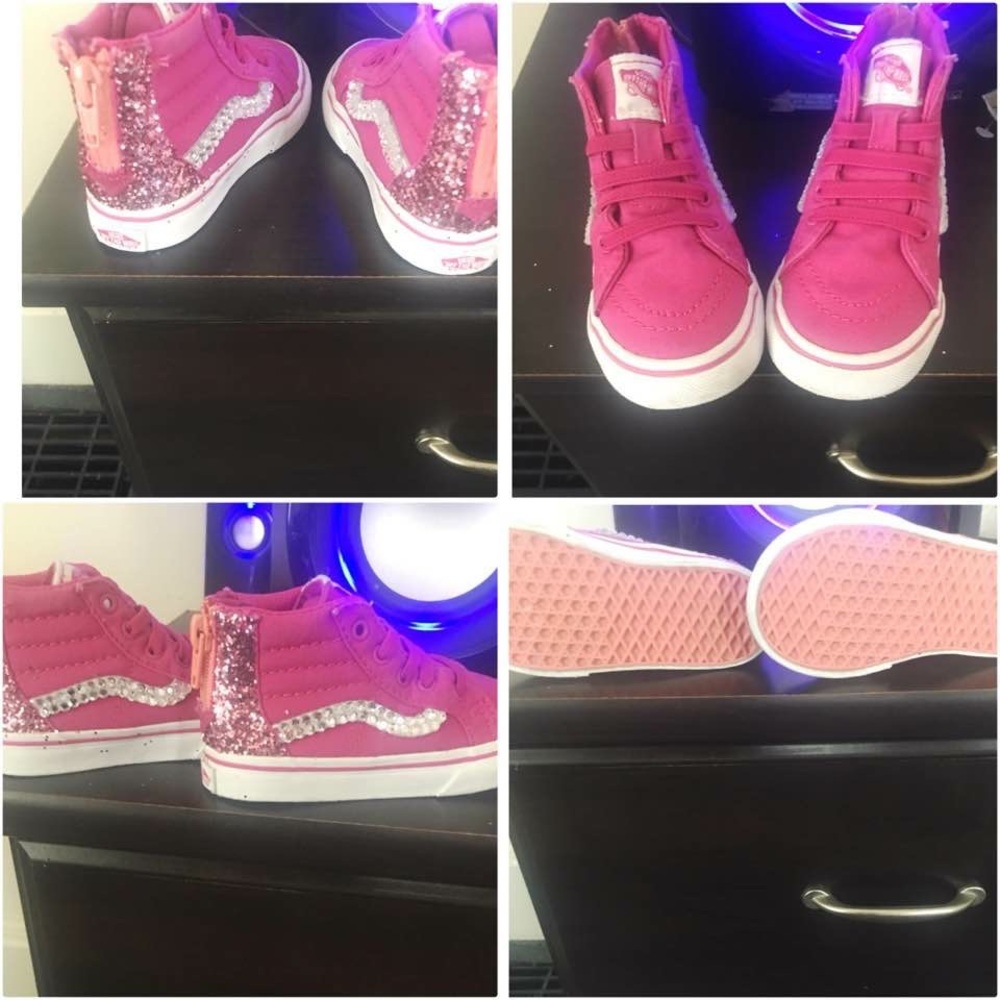 Toddler size Vans customized