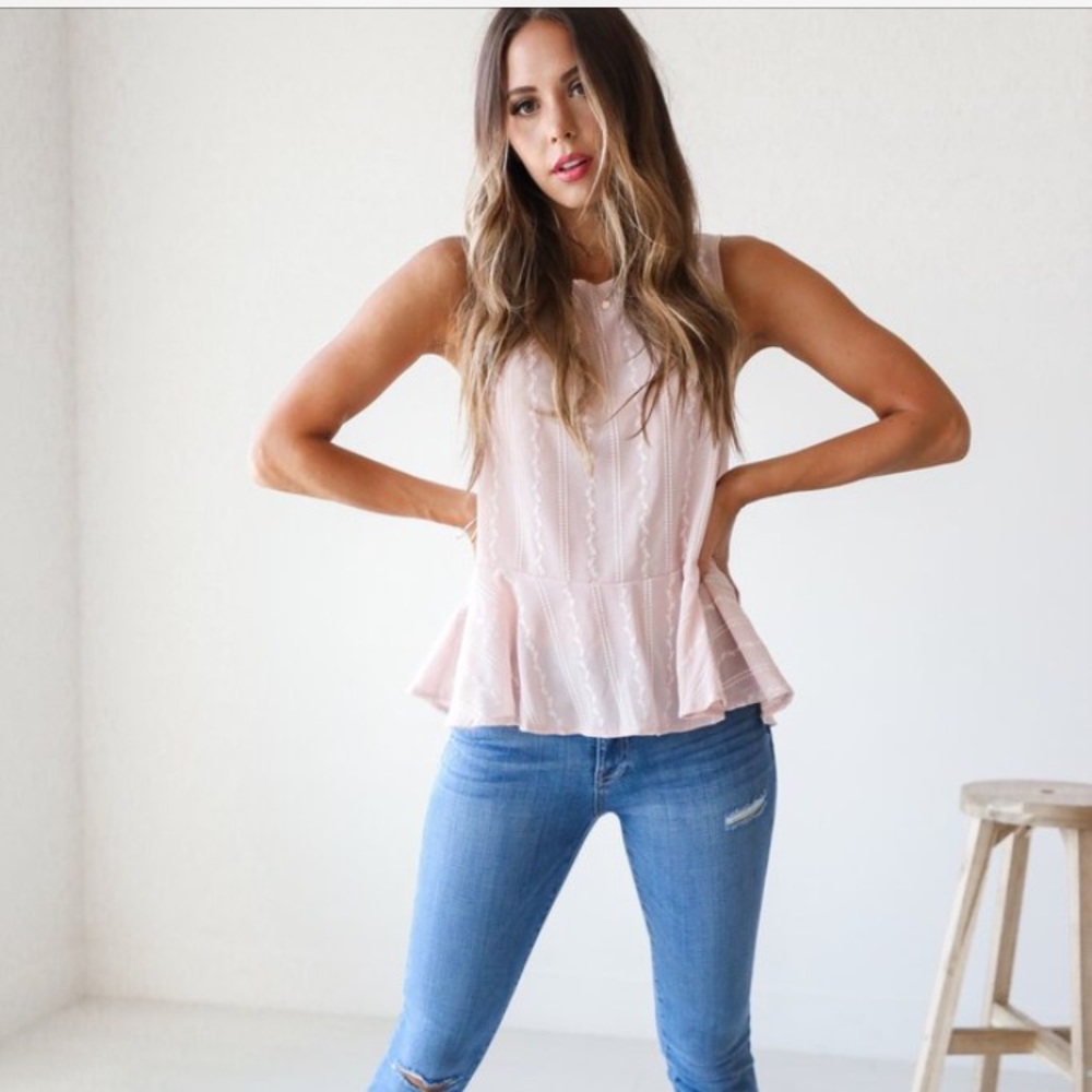 She + Sky Brand Luca and Grae Pastel Peplum Top!