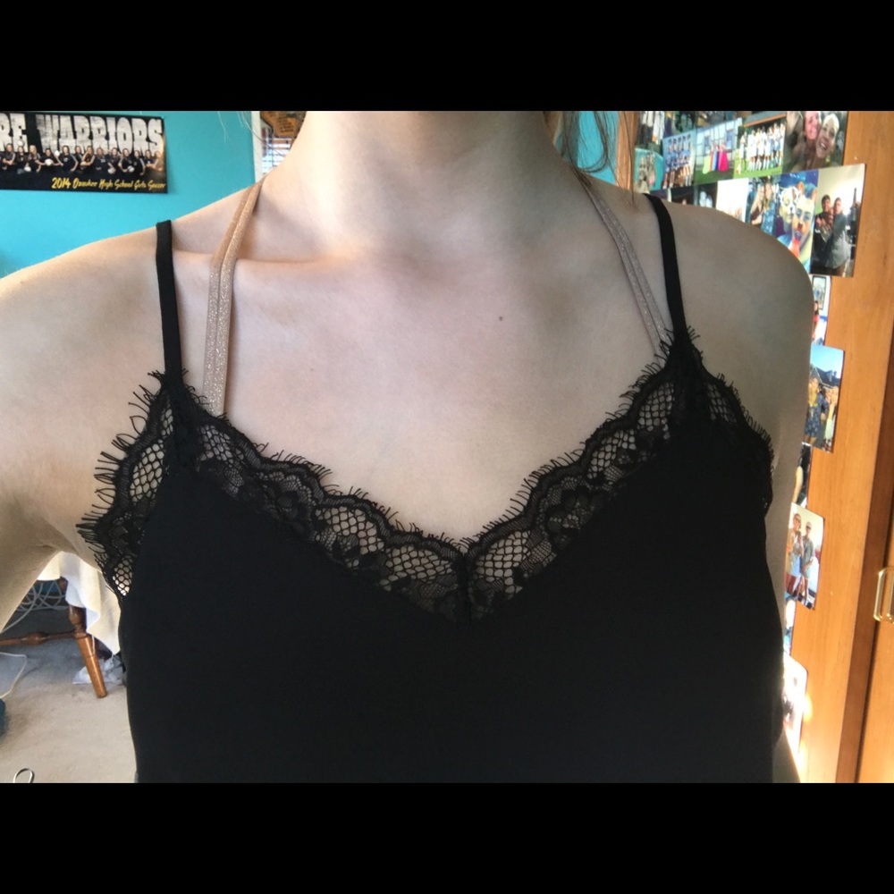 Chiffon lace detail tank - Picture 2 of 2
