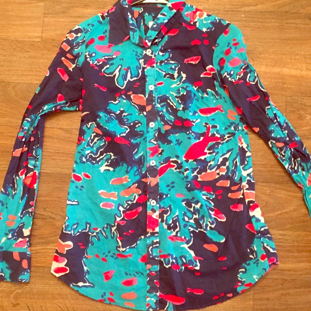 Lilly Pulitzer Multicolored Button Down